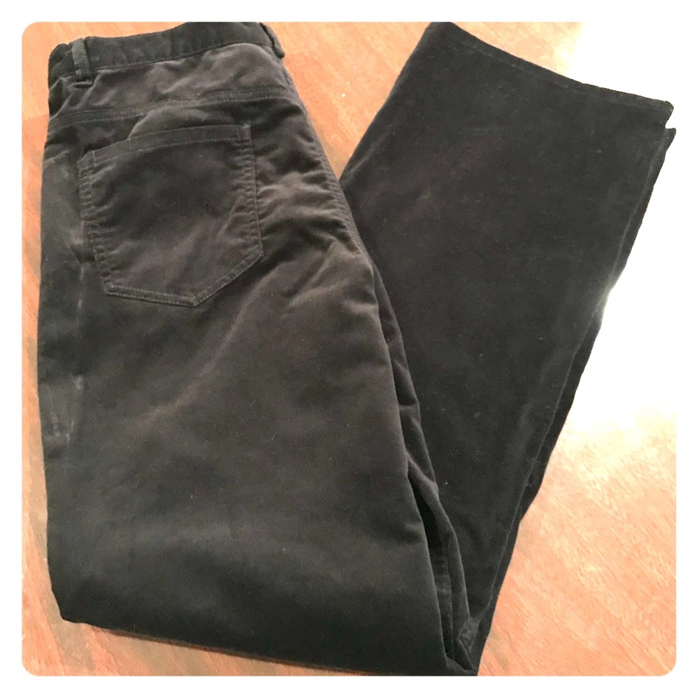 Talbots Black Signature Boot Velvet Pants